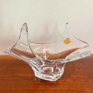 Lead Crystal Handkerchief Bowl Made in Germany with Label